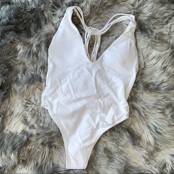 Womens one piece. Strappy racerback swimsuit - Picture 1 of 5